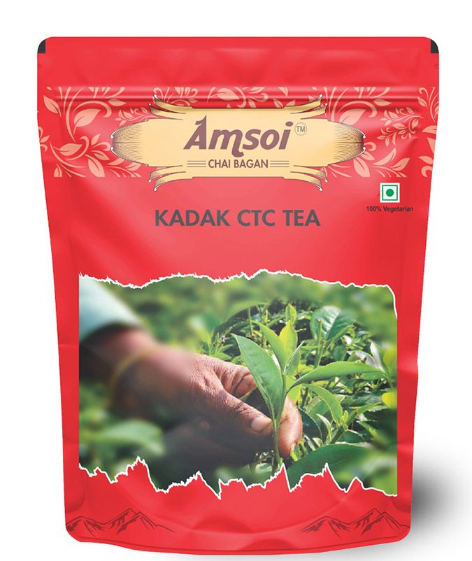 Amsoi Kadak CTC Tea 1 Kg Pouch w-675 H-802 - Front